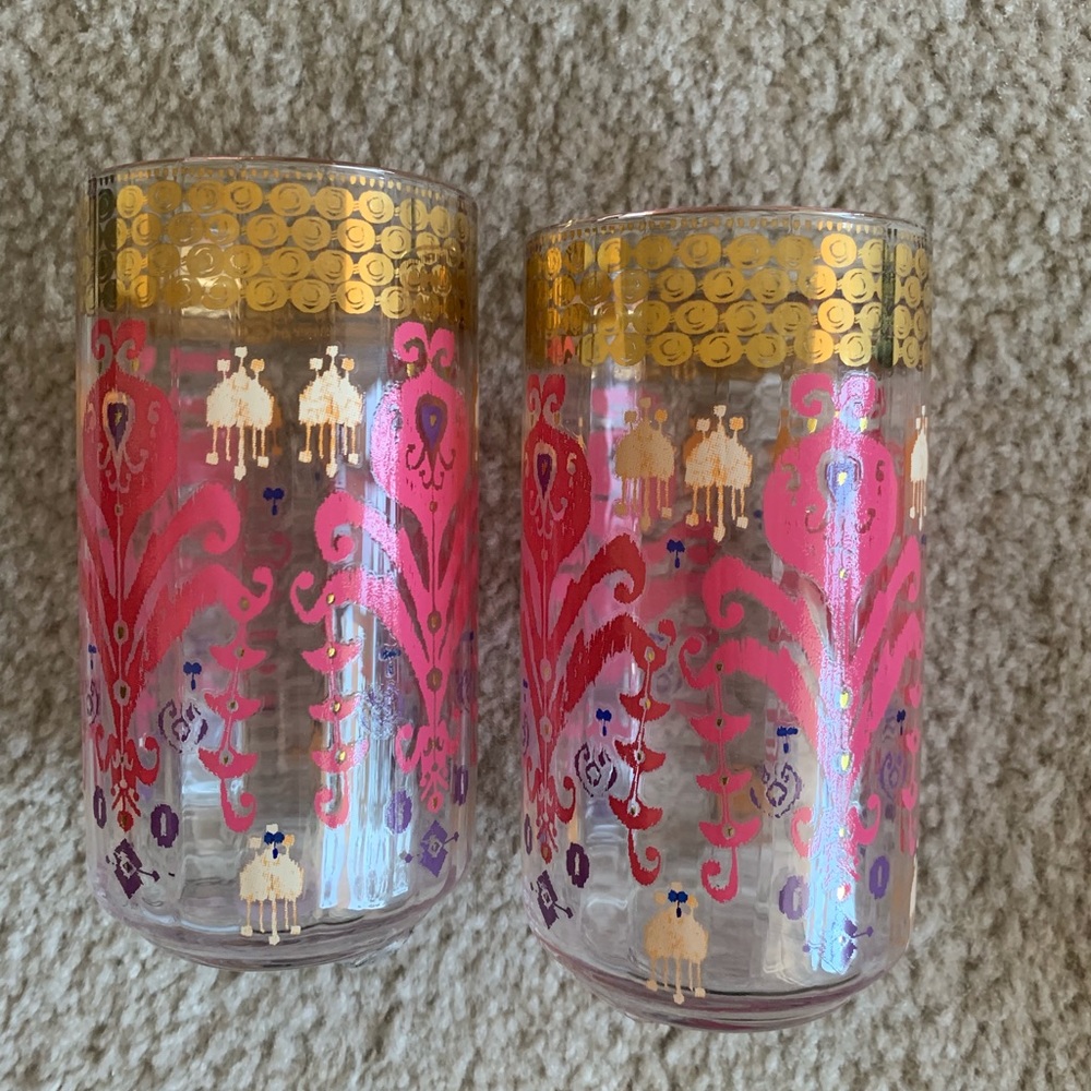 ANTHROPOLOGIE drinking glasses (2)
